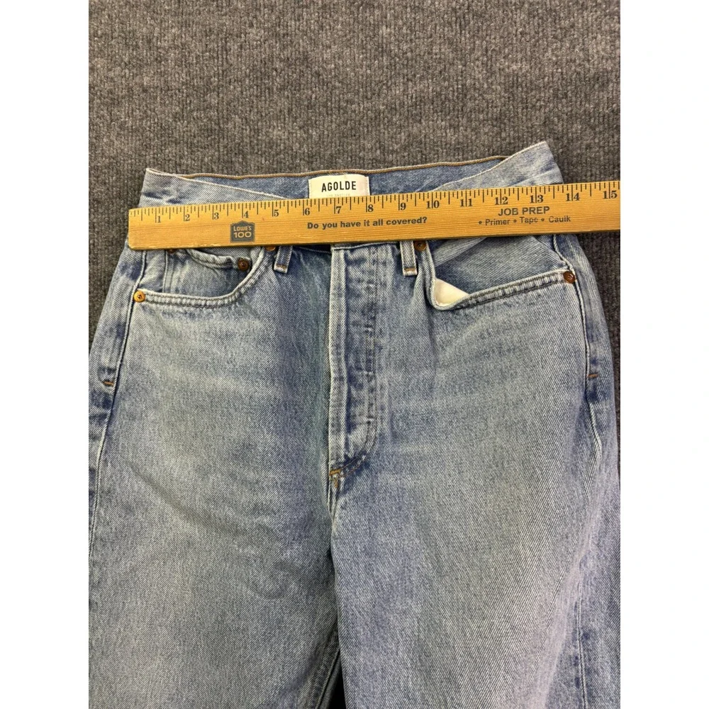 AGOLDE Straight Leg Jeans Womens 27 Light Wash High Rise Button Fly‎ Denim